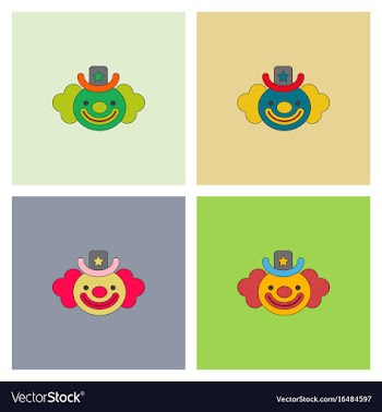 Circus clown set vector image