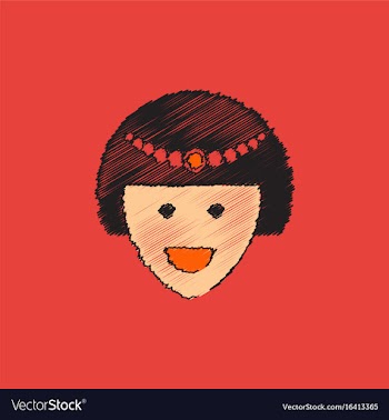 Circus contortionist girl cute flat cartoon style vector image