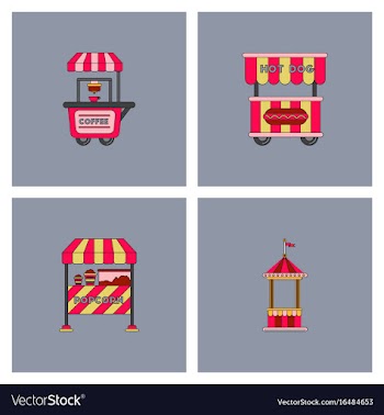 Circus equipment icons vector image