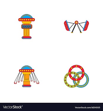 Circus icons collection vector image