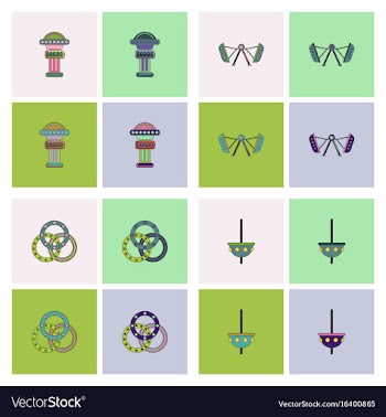 Circus icons collection vector image