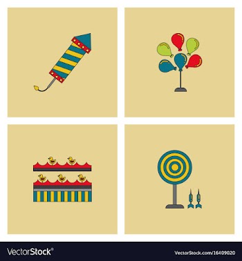 Circus icons collection vector image