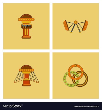 Circus icons collection vector image