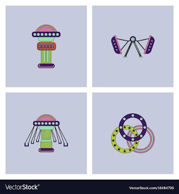 Circus icons collection vector image