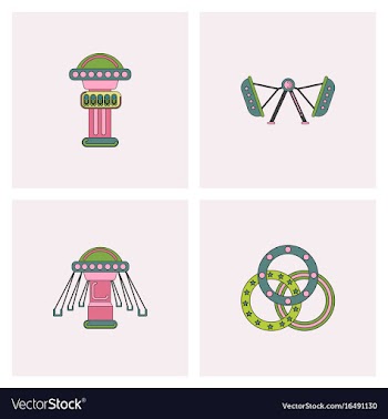 Circus icons collection vector image