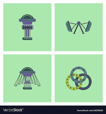 Circus icons collection vector image