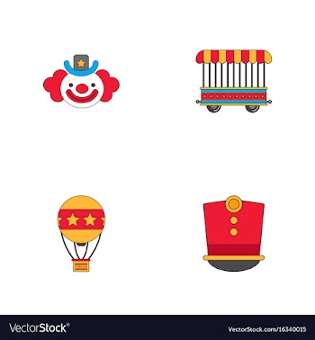 Circus icons vector image