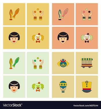 Circus icons vector image