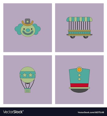 Circus icons vector image
