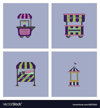 Circus icons vector image