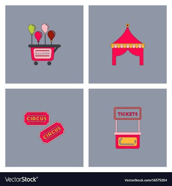 Circus icons vector image