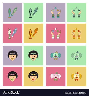 Circus icons vector image