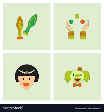 Circus icons vector image