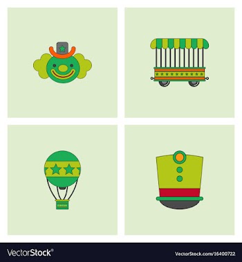 Circus icons vector image