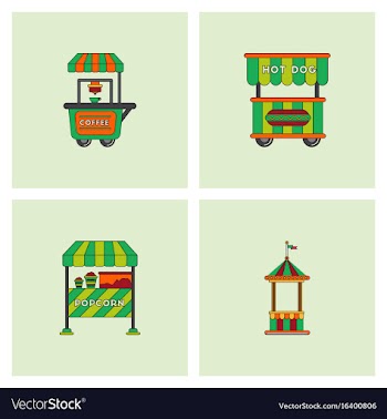 Circus icons vector image
