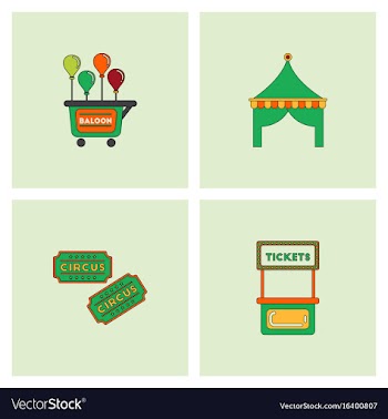 Circus icons vector image