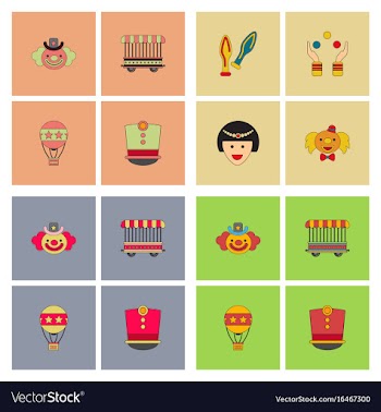 Circus icons vector image