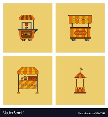 Circus icons vector image