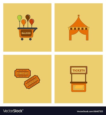 Circus icons vector image