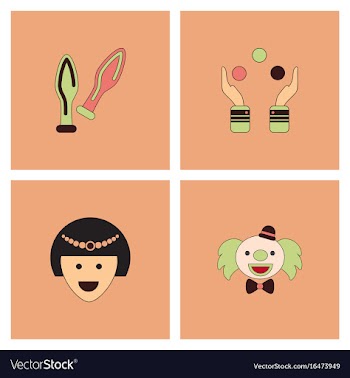 Circus icons vector image