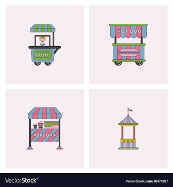 Circus icons vector image