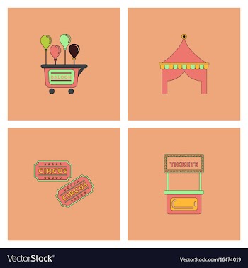 Circus icons vector image
