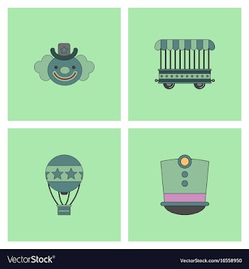 Circus icons vector image
