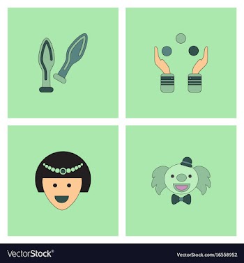 Circus icons vector image