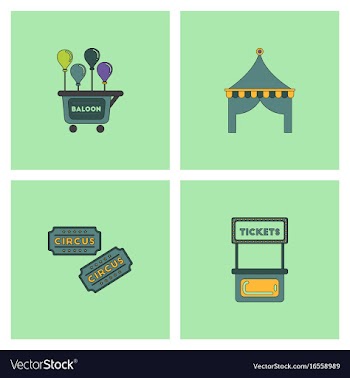 Circus icons vector image