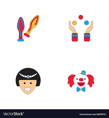 Circus icons vector image