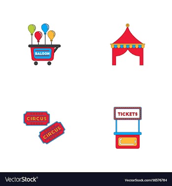 Circus icons vector image