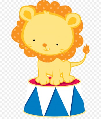 Circus, Lion, Clown, Yellow, Cartoon PNG