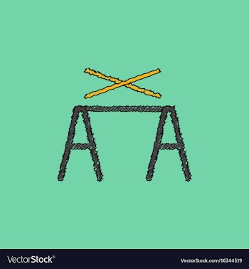 Circus pole balancerequipment in hatching style vector image