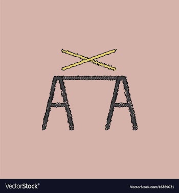 Circus pole balancerequipment in hatching style vector image