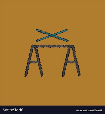 Circus pole balancerequipment in hatching style vector image
