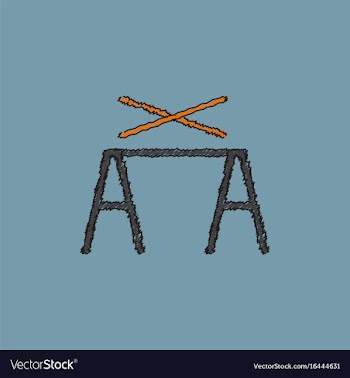 Circus pole balancerequipment in hatching style vector image