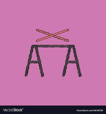 Circus pole balancerequipment in hatching style vector image