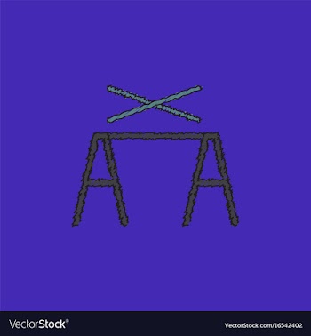 Circus pole balancerequipment in hatching style vector image