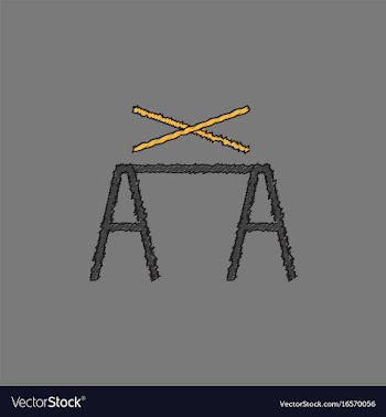 Circus pole balancerequipment in hatching style vector image