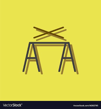 Circus pole balancerequipment in sticker style vector image