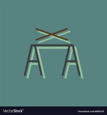 Circus pole balancerequipment in sticker style vector image