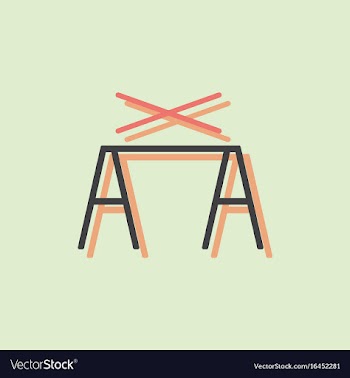 Circus pole balancerequipment in sticker style vector image