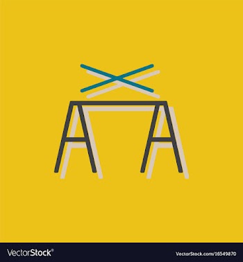 Circus pole balancerequipment in sticker style vector image