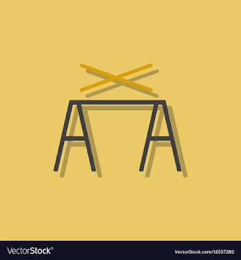 Circus pole balancerequipment in sticker style vector image