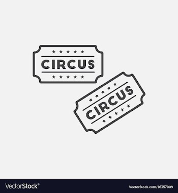 Circus show entrance tickets templatecolorful vector image