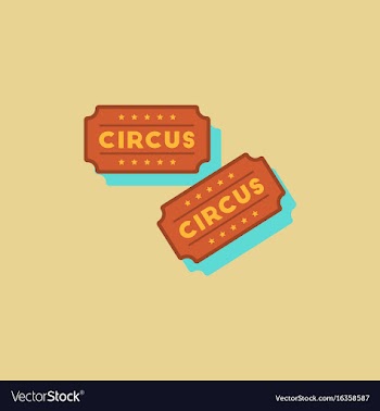 Circus show entrance tickets templatecolorful vector image