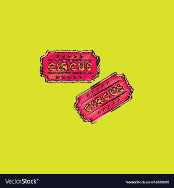 Circus show entrance tickets templatecolorful vector image