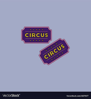 Circus show entrance tickets templatecolorful vector image