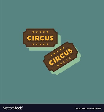 Circus show entrance tickets templatecolorful vector image
