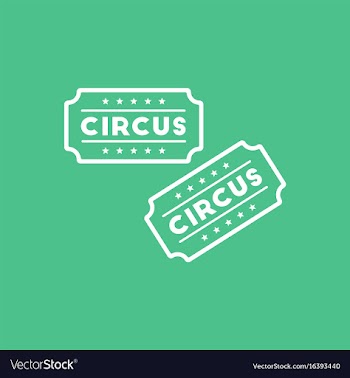 Circus show entrance tickets templatecolorful vector image